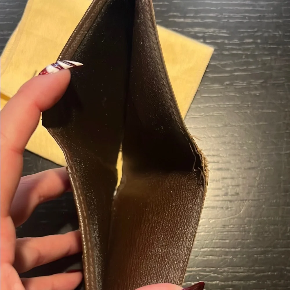 Louis Vuitton Brown Damier Ebene Checkered Wallet
